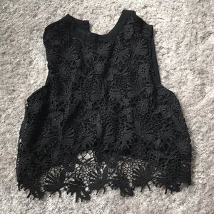 Black lace tank top!